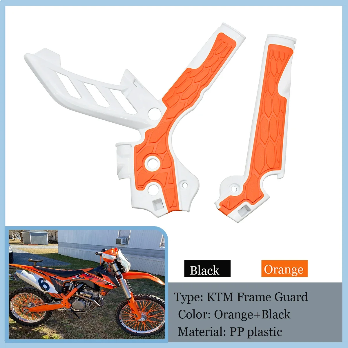 

For KTM Motorcycle Frame Guards Motocross X-Grip Protection Cover SX XCW XCFW SXF EXC EXCF 125 150 250 350 400 450 500 2011-2016
