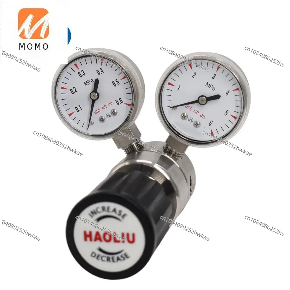 low pressure gas regulatorstainless steel helium He pressure reducing valve with gauge air pressure regulators