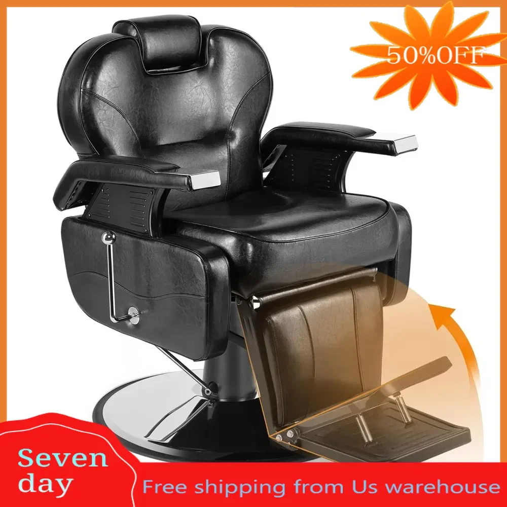 

Black All Purpose Hydraulic Recline Barber Chair Salon Beauty Styling Chair for Beauty Shop