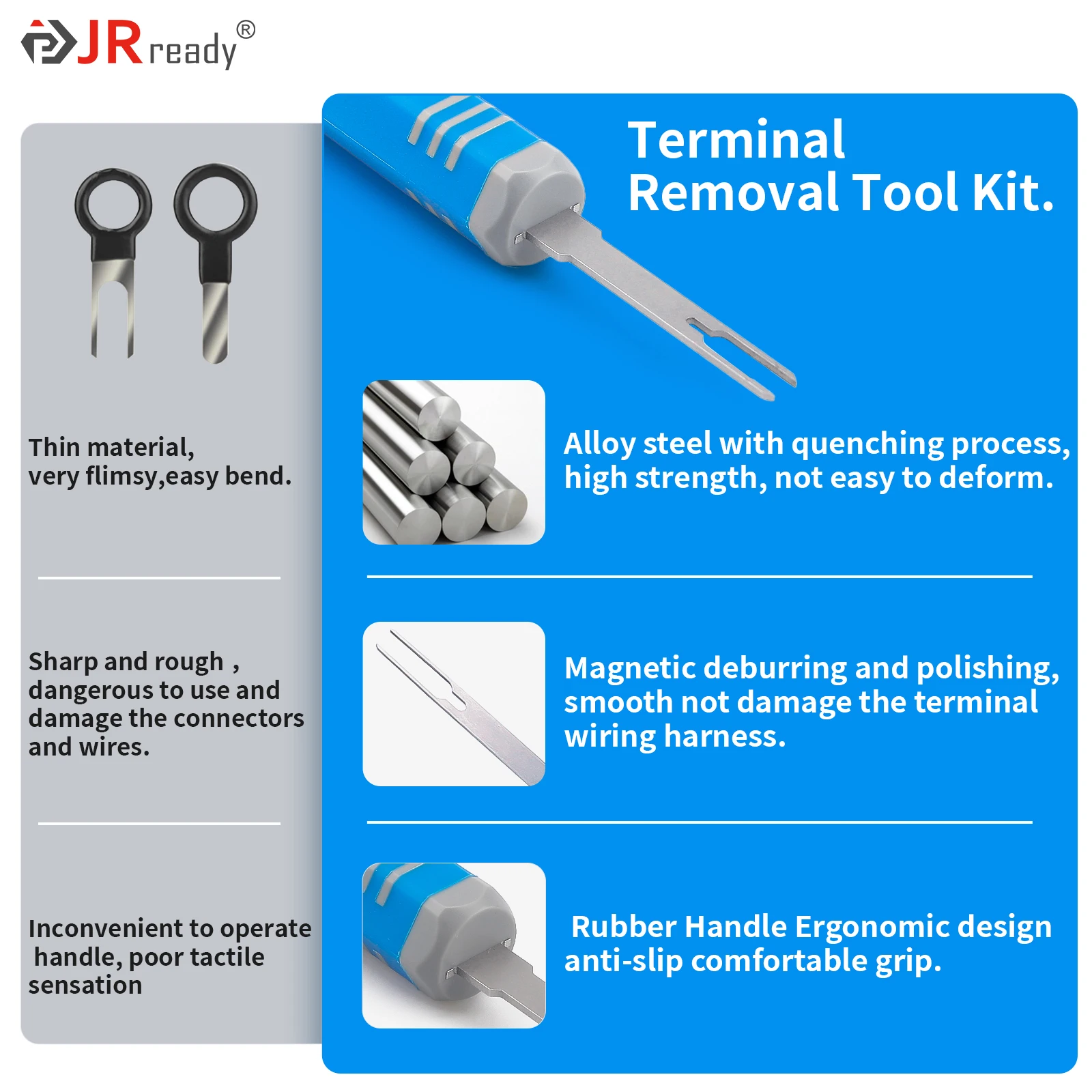 JRready ST5253-04 Electrical Connector Pin Removal Tool Kit,Includes Mini-Fit Jr. Extraction, Molex Micro-Fit 3.0 Terminal