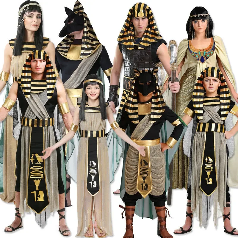 Egyptian Princess Cosplay Costume For Children Brilliant King Pharaoh Clothes Greek King Son Performing Outfit Women's