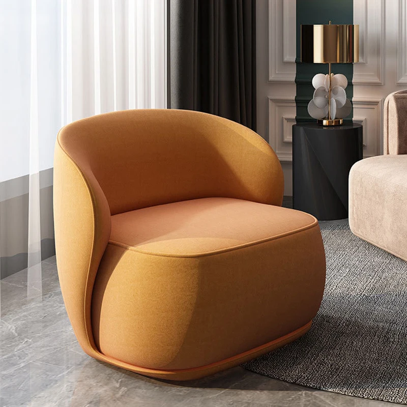 

Back Rest Orange Chairs Luxury European Office Indoor Hotel Nook Chair Industrial Metal Creative Sillas Salon Nordic Furniture