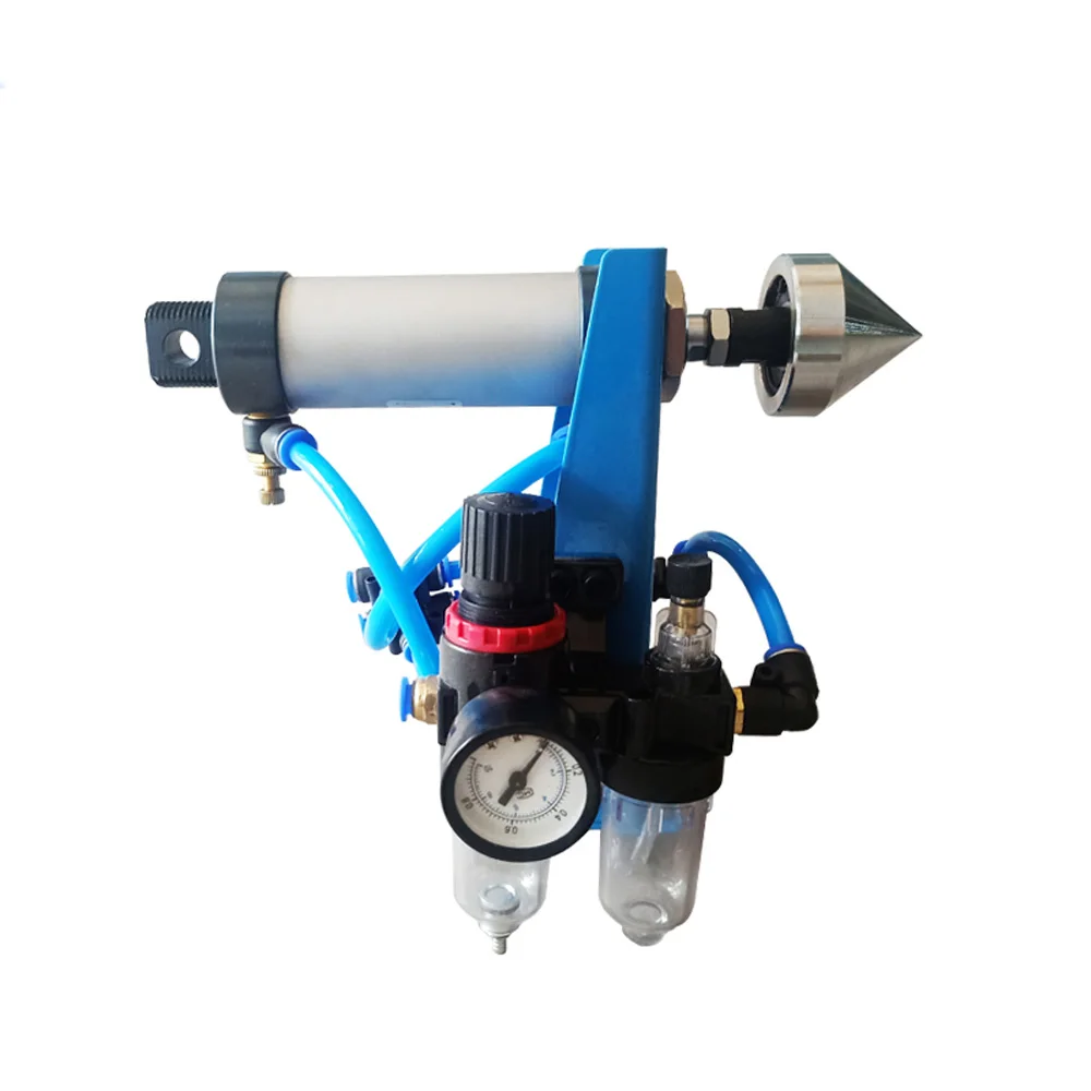 Posicionador de dedal Conjunto para Soldagem Girar, Dispositivo de aperto superior Tailstock pneumático, Ponta Montar, Jacking Dispositivo