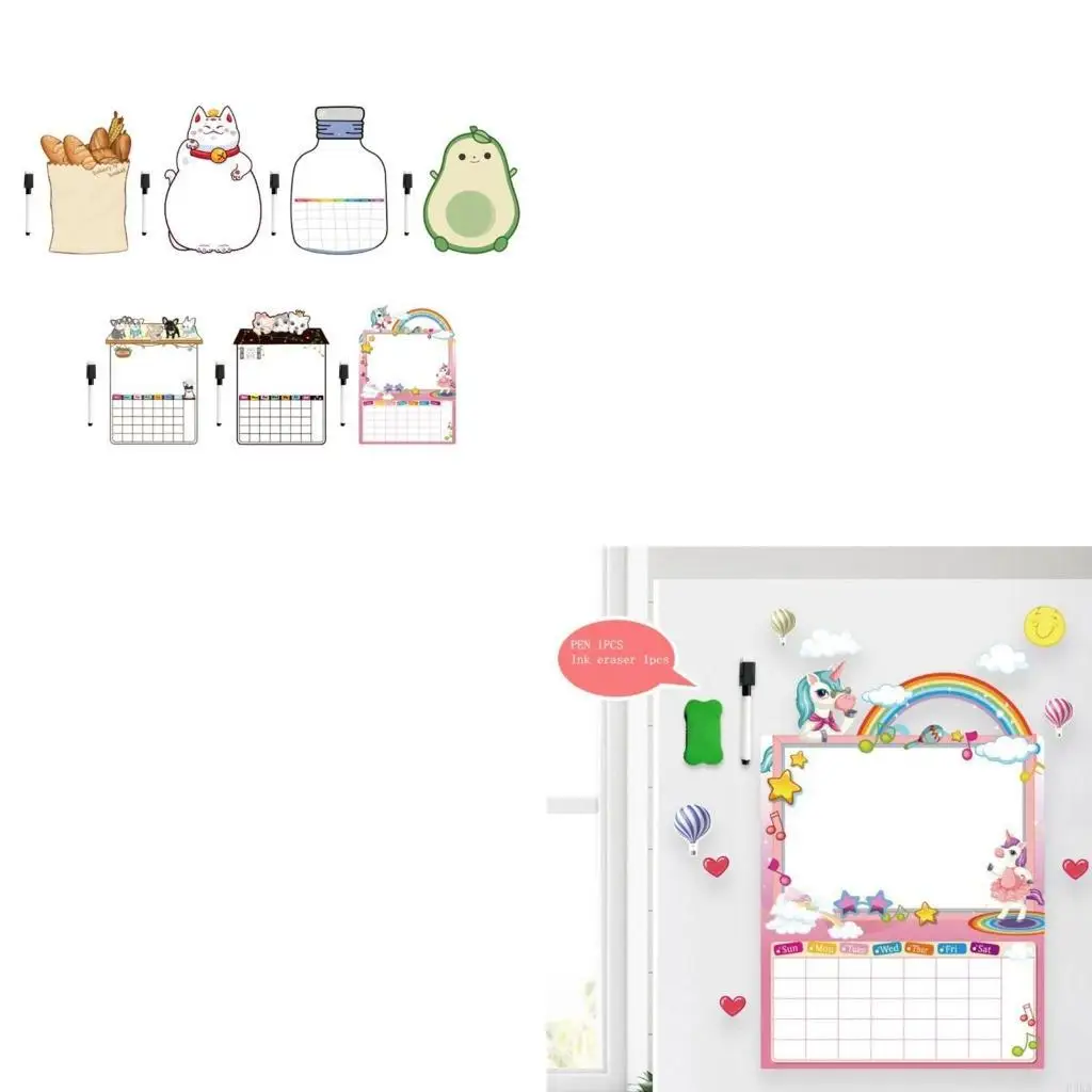 Whiteboard Cartoon Fridge Magnets for Kitchen Refrigerator Erasable