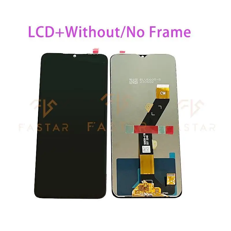 Touch Digitizer Assembly Substituição Tela Do Telefone, Display LCD, Tela Do Telefone Testado, Tecno Pop7 BF6, Pop7go, 6,6"