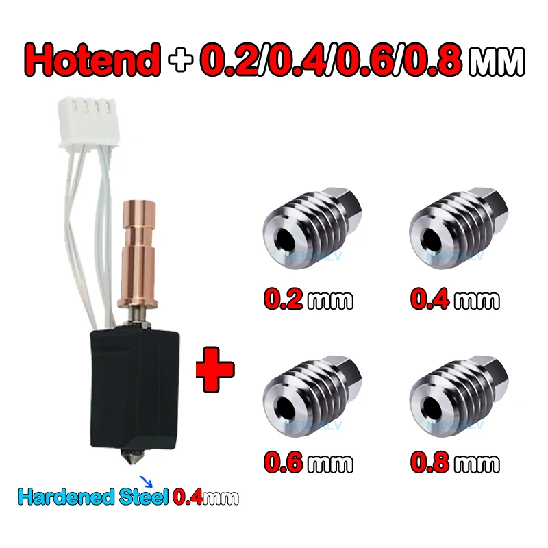 Für Anycubic Kobra S1 Hotend Keramik Neues Upgrade Hotend für Kobra S1 Combo Head S1C 3D-Drucker 24V 48W 200K Schnelle Erwärmung 300 ℃
