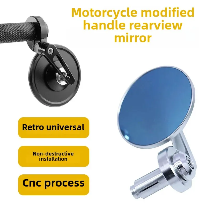 Universal Motorcycle Rearview Mirror For Jinji La300 Benda250 Greystone300 CNC Vintage Modification Handlebar Accessory