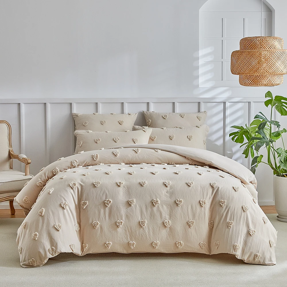 Duvet Cover Bedding Set Twin Full Queen King Size 135x200 Nordic Quilt Cover 240x220 Double Single Heart Bed Linen 200x200