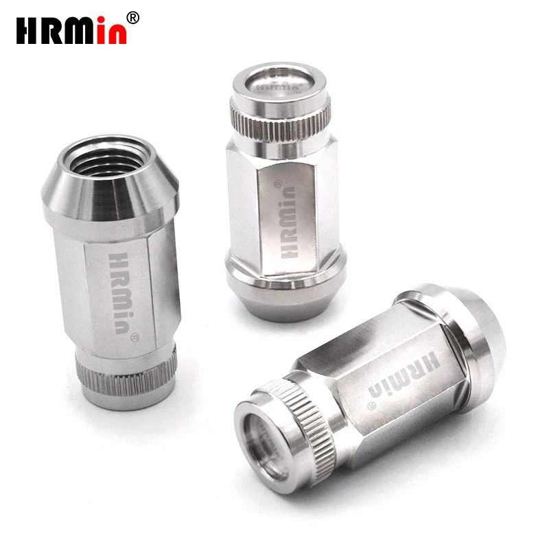 HRMin Gr5 titanium  wheel lug nut closed end M12x1.25x45mm for  Nissan,Greatwall,Geely,Subaru,Suzuki etc