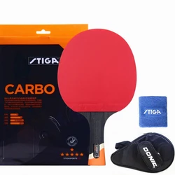 Raqueta de tenis de mesa STIGA, raqueta de 6 estrellas, raquetas de tenis de mesa, raquetas de paleta de Ping Pong, raquetas de goma, raquetas de granos de carbono profesionales, originales
