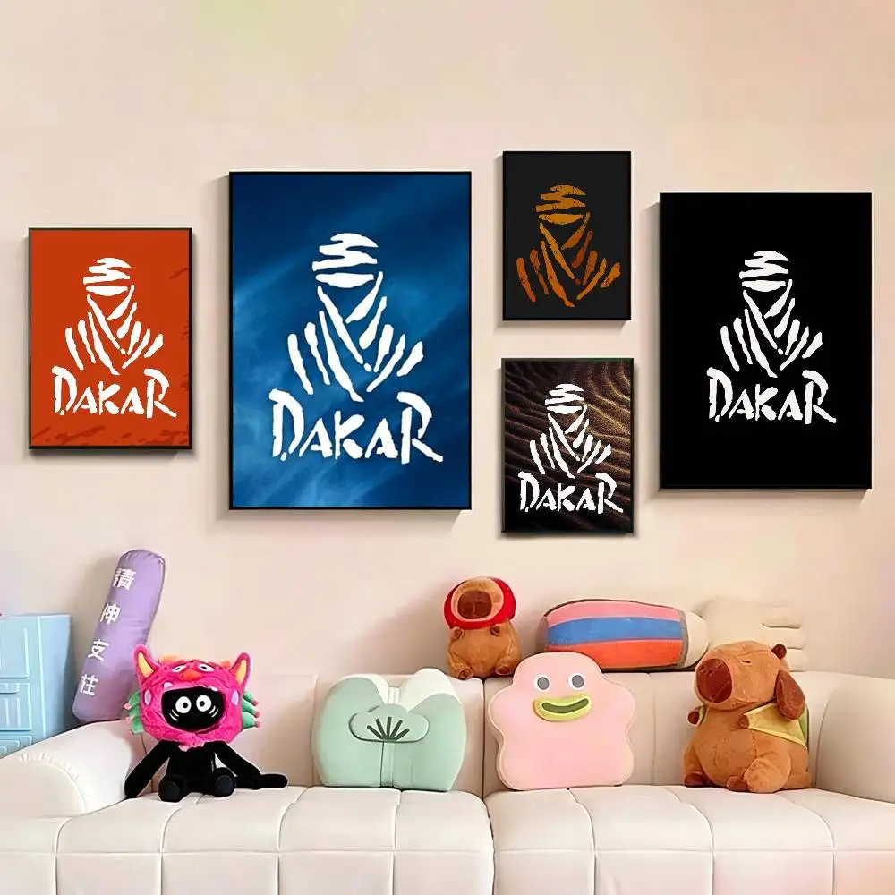 

R-Rally-Y D-Dakar Logo Poster Waterproof Wall Art Sticker For Bar Living Room Vintage Decor
