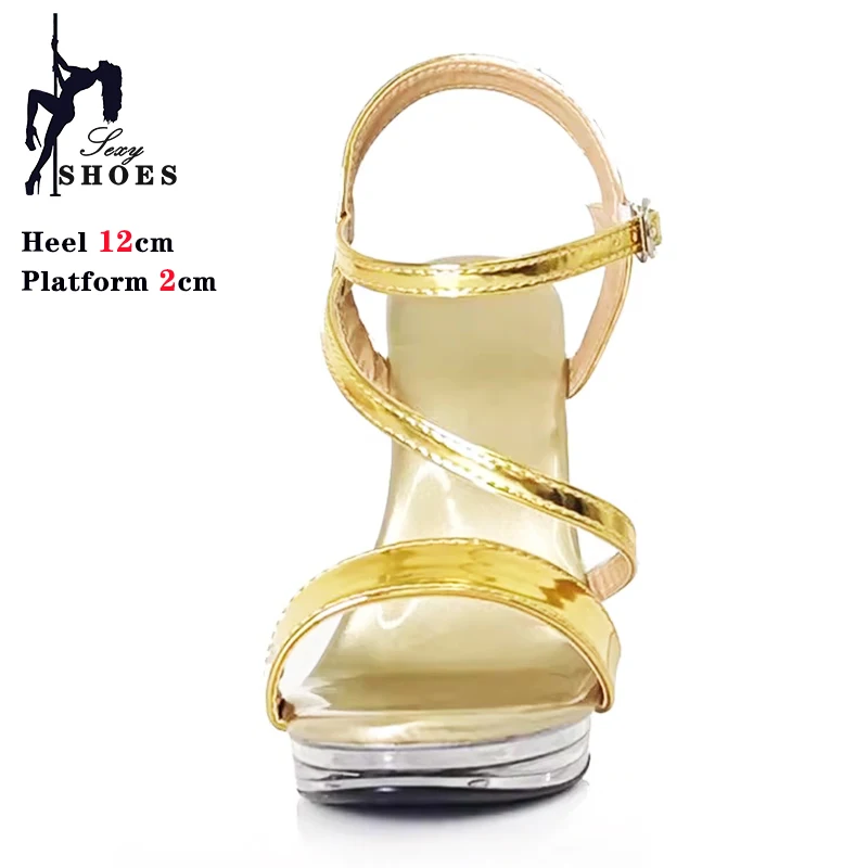 Transparent Thin High Heels Women Sandals With Heels 12cm Fashion Sexy Open Toe Dancing Shoes Summer Ballroom Dance Sandals