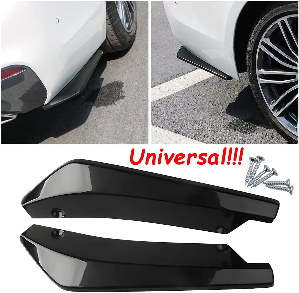 2pcs Rear Bumper Canard Splitter Protector Universal Anti-Collision Side Fender Guard Car Body Decoration