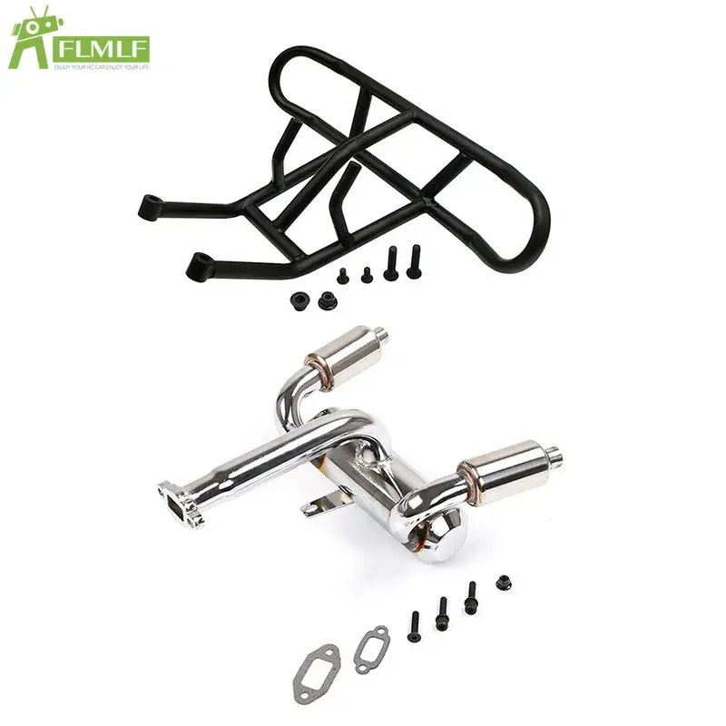 2 Gaten Uitlaatpijp Demper Power Riser Of Achterbumper Kit Geschikt Voor 1/5 Hpi Rofun Baha Rovan Km Baja 5b Rc Auto Speelgoed Onderdelen