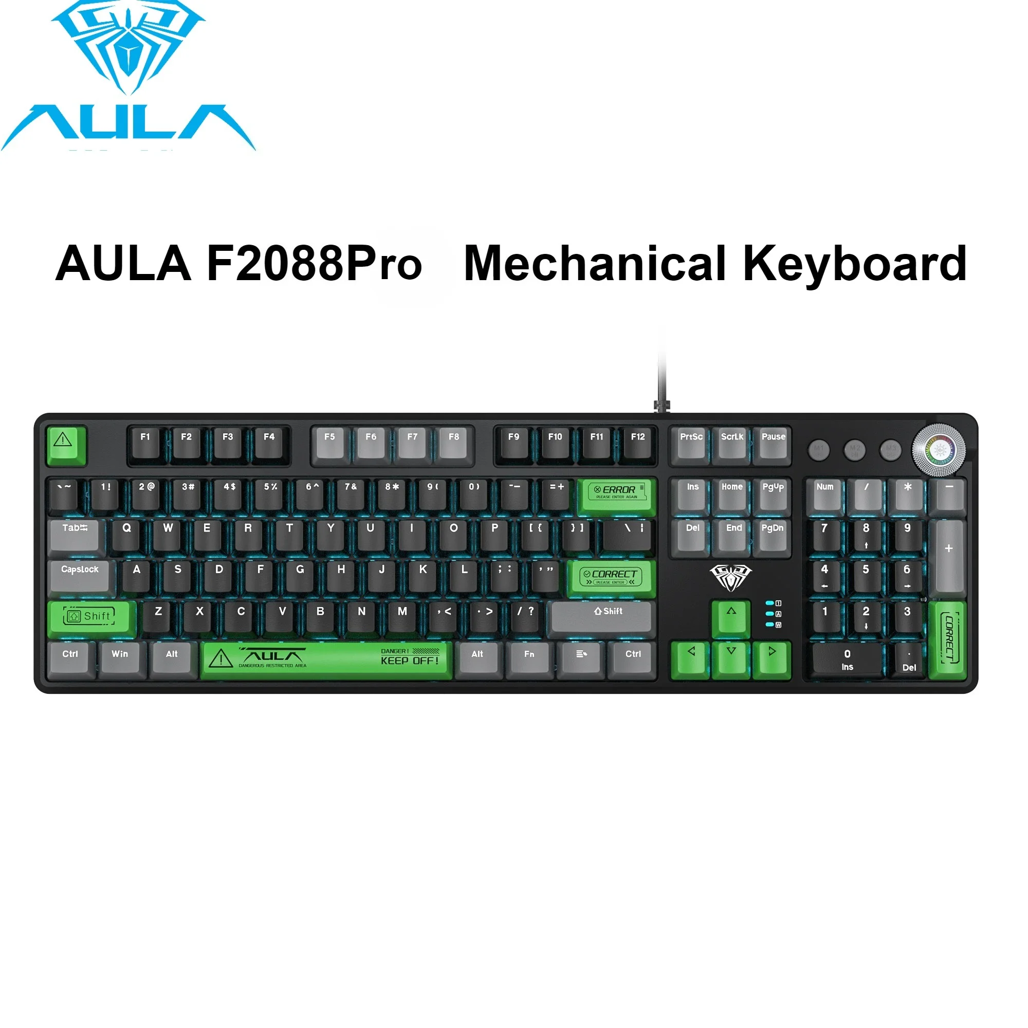 AULA F2088PRO Wired Mechanical Keyboard High Speed RGB BacklitGaming Keyboard Magnetic Upper Cover for PC Gamer