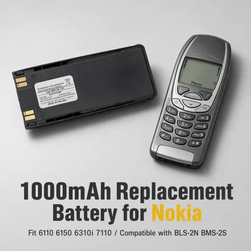 BPS-2N 3.6V 1000Mah Replacement Battery For Nokia 6110 6150 6310I 7110 Compatib…