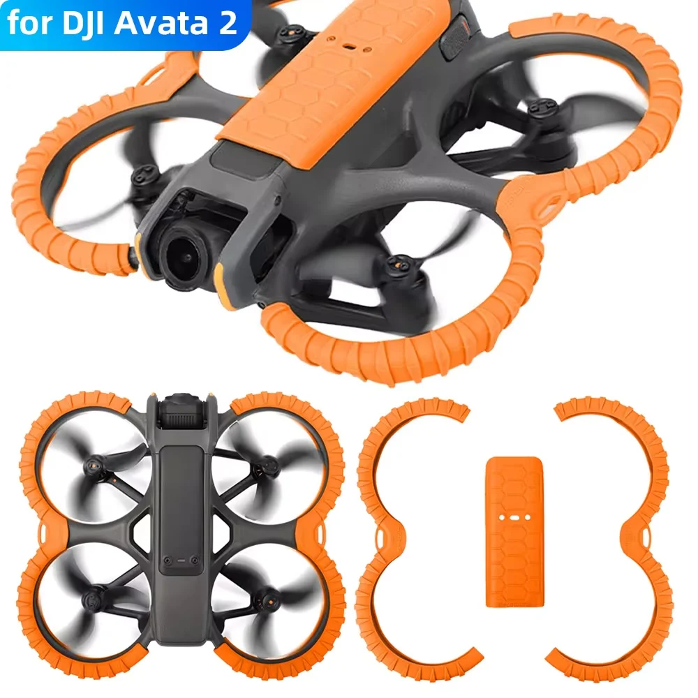 For DJI Avata 2 Propeller Guard Protector With Drone Cover Bumper Accessories Avata 2 Anti-collision Propeller Protective Guard