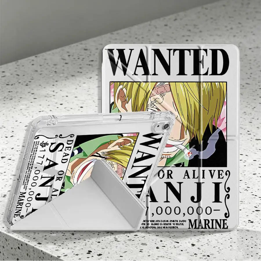 One Piece Sanji With Pen Slot Cover Tablet Case For Samsung Galaxy Tab S8 S7 FE A11 S9 Plus S10 Lite A9 Plus A8