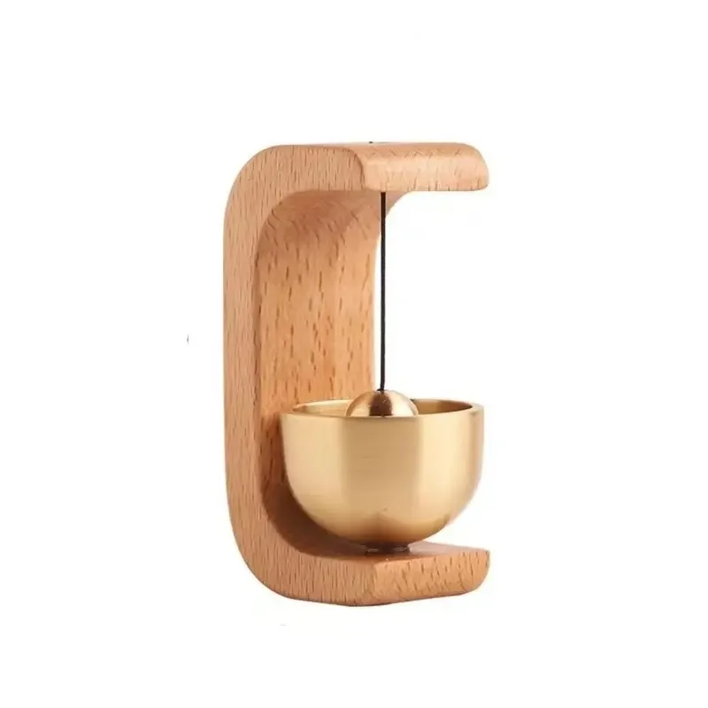 Happiness Wooden Wind Chimes Wireless Doorbell Entrance Door Bell Decorative Wind Bell for Home Opening Hanging Decorations