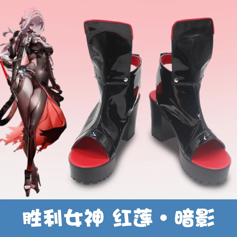 Gioco NIKKE La Dea della Vittoria Scarlet: Black Shadow Scarpe Cosplay Scarlet Cosplay Per Ognissanti Natale Donne Adulte Puntelli