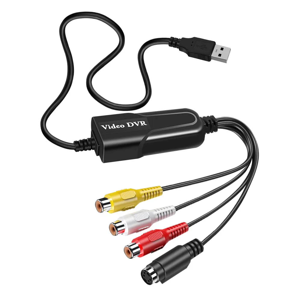 

USB 2.0 Easy Cap Video TV DVD VHS DVR Capture Card Easier Cap USB Video Capture Device Support Win10