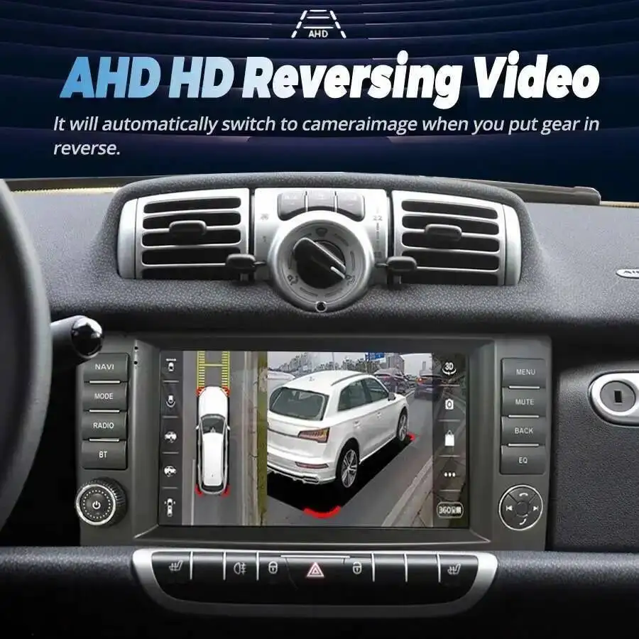 Android 14 Auto Radio Wireless CarPlay For Mercedes Benz Smart Fortwo 451 2005 - 2010 Car Player GPS 2 Din Autoradio Headunit 4G