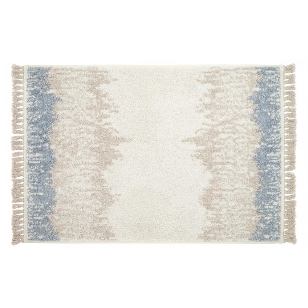 

Soft Skid-Resistant Cotton Bath Mat, Coastal Beach Inspired Bathroom Decor Rug for Home