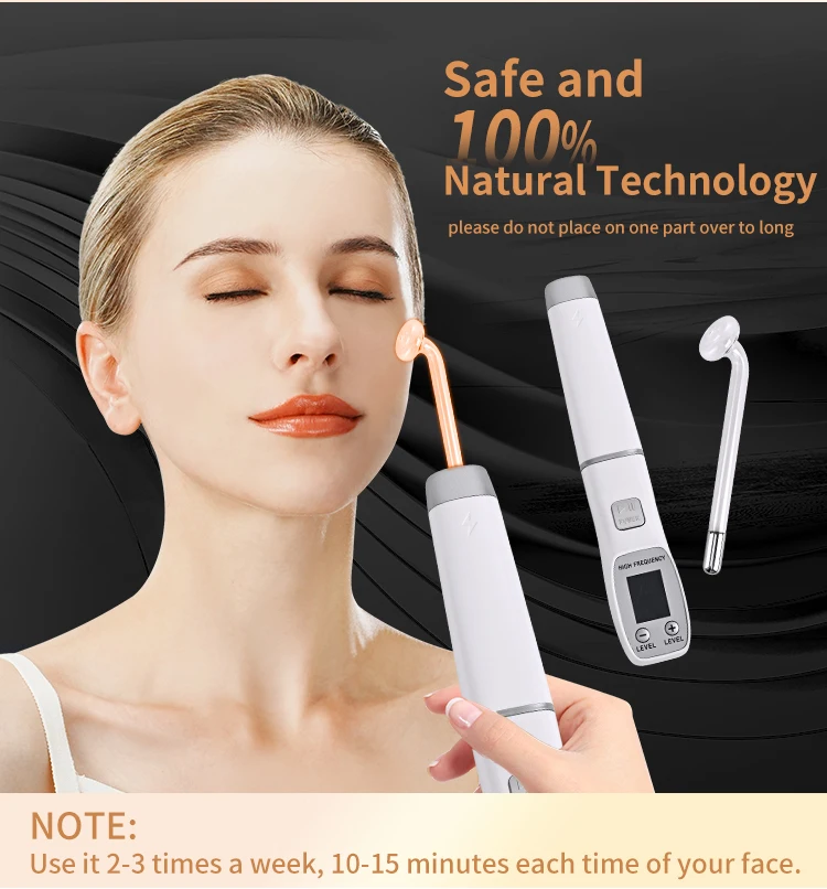 

7 IN1 High Frequnecy Wave Electrotherapy Instrument Glass tubes are Compatible with Various Parts of Body Improve Skin texture