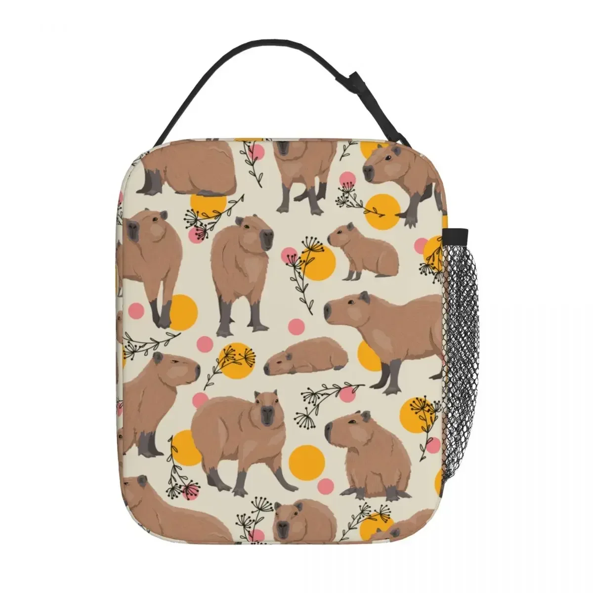 

Capybara Cartoon Insulated Lunch Bag Thermal Bag Reusable Large Tote Lunch Box for Men Women Office Picnic