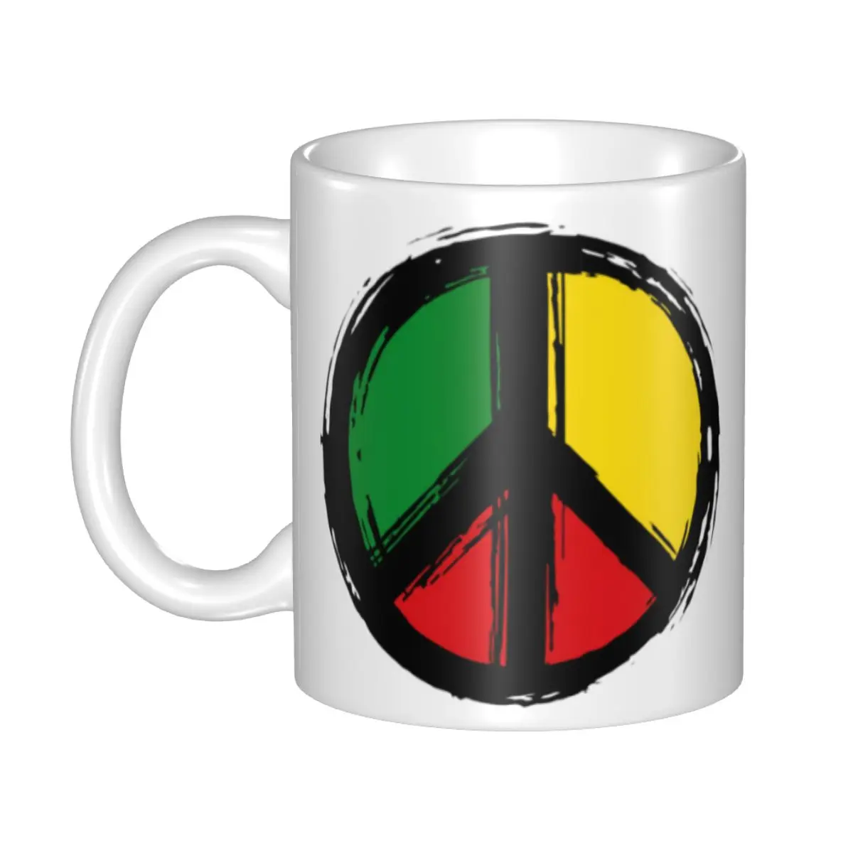 

Jamaican Peace Logo Coffee Mug DIY Customized Ceramic Milk Tea Mug Cup
