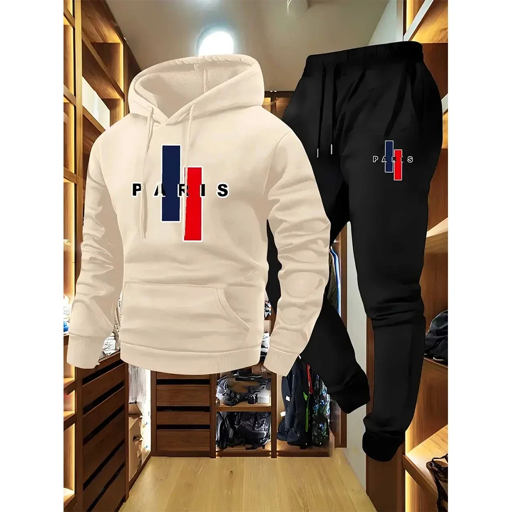 

Men Brand New Sets Fashion Autumn Spring Sporting Suit Sweatshirt Sweatpants Mens Clothing 2 Pieces Sets Slim Tracksuit