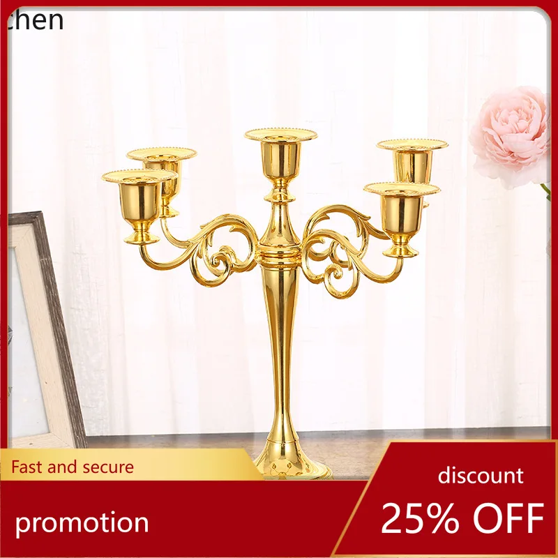 Hxl metal candlestick - home dining table decoration, wedding three-head/five-head candle holder