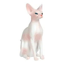 Cute Hairless Cat Model Miniature Hairless Cat Model Sphynx Statue 1.8x1.4 X 3.4in Vivid Sphynx Cat Animal Figure For Home