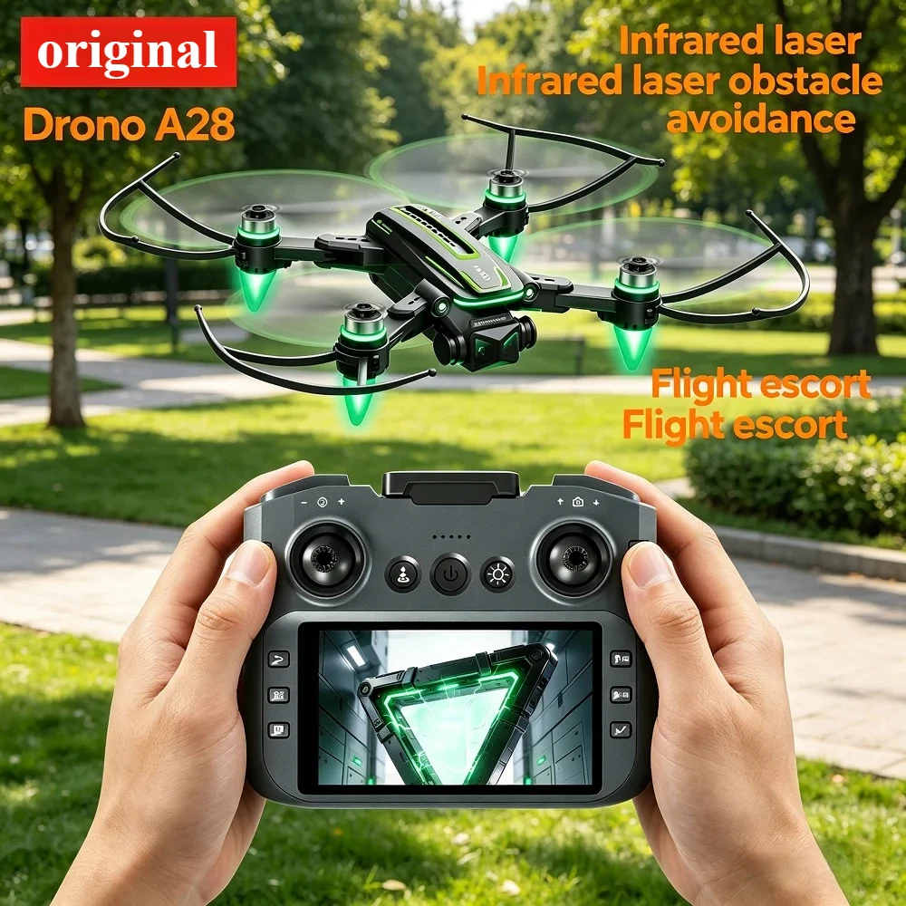 Brand+  A28 Drone 8K HD 360°  Cameras Intelligent Obstacle Brushless Motor Trajectory Flight Foldable RC Professional Quadcopter
