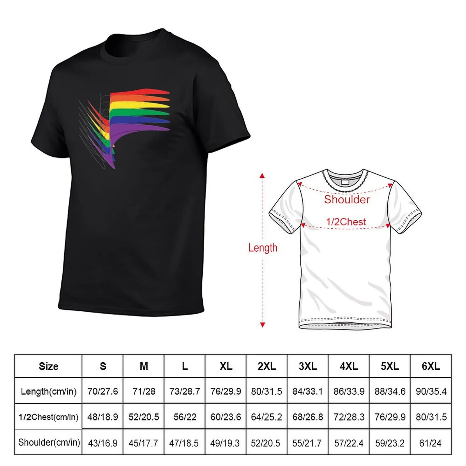 Active rainbow T-Shirt for a boy baggy shirts rapper graphic tees blacks mens t shirts