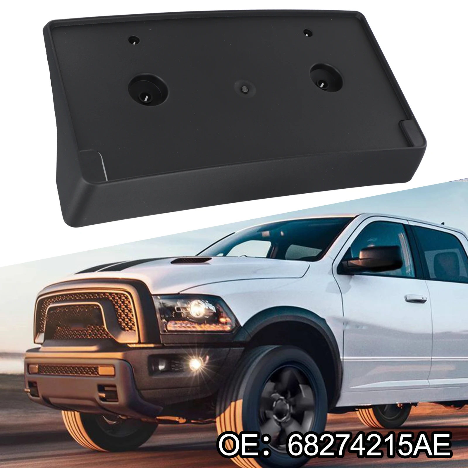 1Pc Car Front Bumper License Tag Plate Bracket Holder For DODGE 2019-2020 68274215AE Numbers Mount Bumper Holder Brackets