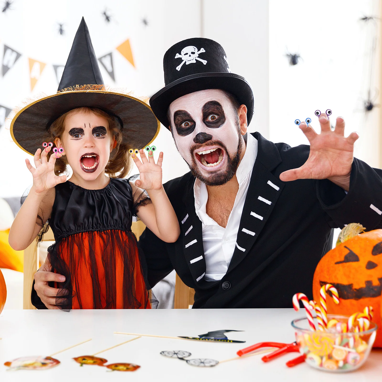 20 個の指輪大きな目の人形マルチカラー安全軽量ステージ教育ストーリーテリングロールプレイプレゼンテーションゲーム用