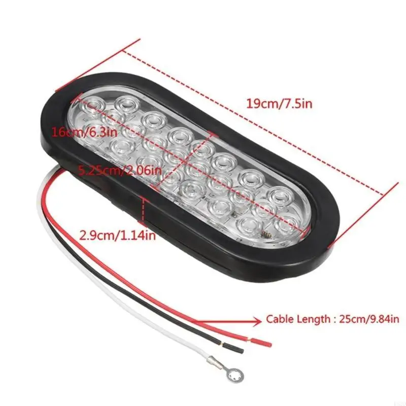 R53D Tail Lights 2pcs 24 مع أنماط فلاش الحلقات المطاط