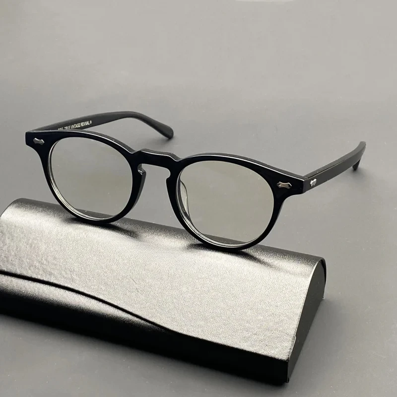 Glasses Vintage 505 Round Frame Men\'S And Women\'S Japanese Handmade Acetate Optical Glasses Frame Vintage Glasses