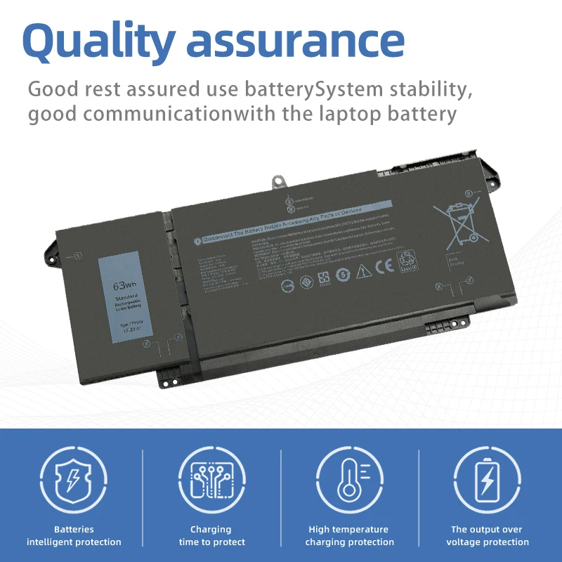 SUOZHAN 7FMXV Laptop Battery for Dell Latitude 5320 7320 7420 7520 Latitude 5320 2-in-1/7320 2-in-1 P134G001 0TN2GY 9JM71 4M1JN