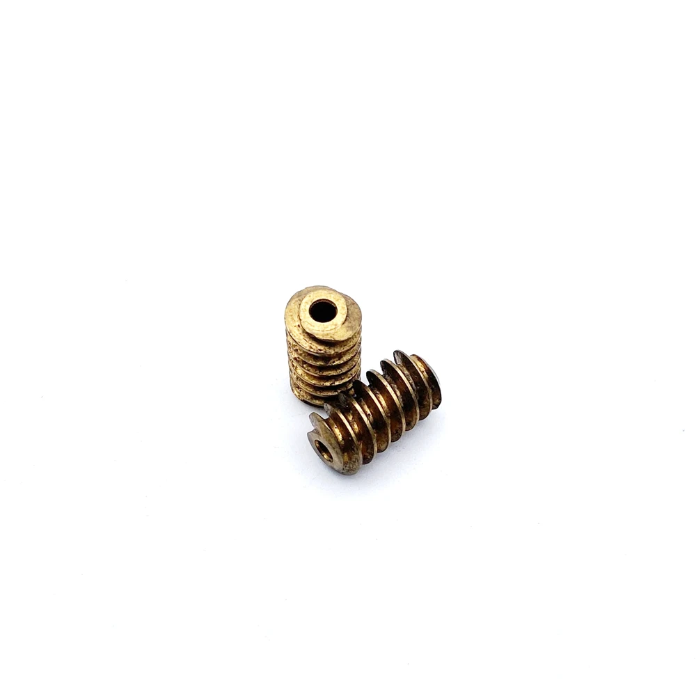 Piezas de reducción de husillo de Motor DIY, tornillo de cobre de 10mm, sin aleta de 3,17 MM