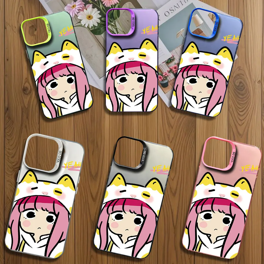 Cartoon Anime Loli Transparent Printstream Phone Case for iPhone 12 11 13 IMD 14 15 16 Max Pro Plus Laser Cover