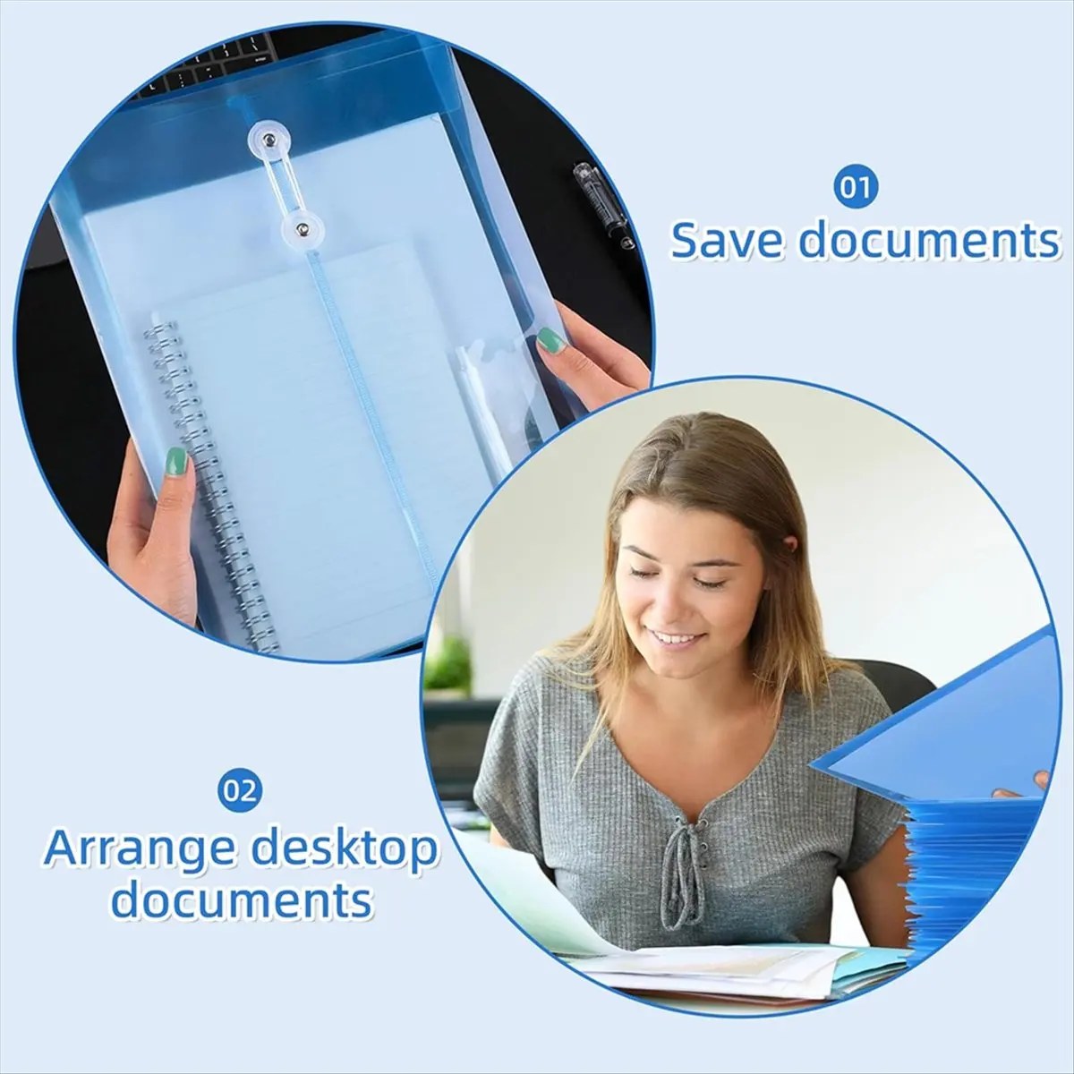 Latest ABBQ-12 Pack Envelopes with Button & String Tie Closure, Expandable Files Organizer Document Folders,for School & Home