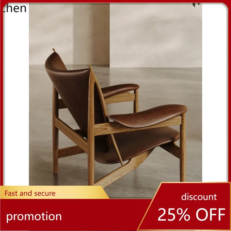 

LXC Bedroom Vintage Style Single Walnut Color Leisure Chair Sofa Chair