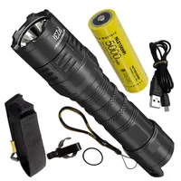 NITECORE P23i Rechargeable Powerful Flashlight Luminus SFT-70 3000LM Tactical Torch By 21700 Battery for Self Defense Camping