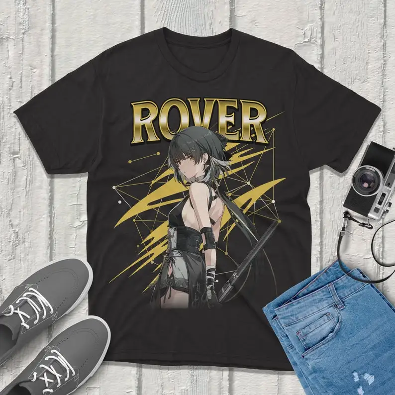 Rover Wuthering Waves Shirt Vintage Streetwear Unique Artistic Design Featuring Your Favorite Characters! Perfect for Gamers