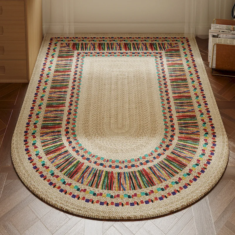VIKAMA Bohemian Half Round Game Chair Cushion Color Wave Point Anti Slip Acoustic Floor Indoor Home Decoration
