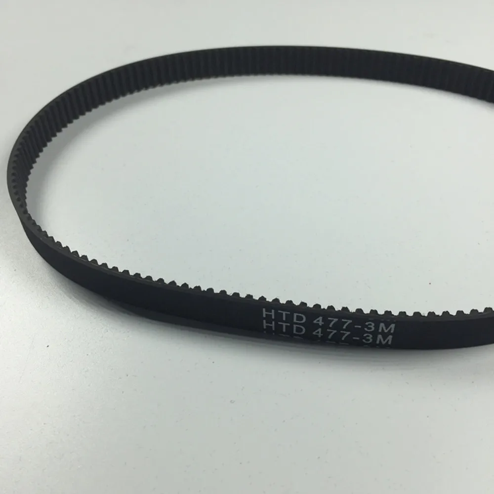 HTD3M-459/465/468/477/480/486/489/492/495 Rubber Timing Belt Black 10mm Width