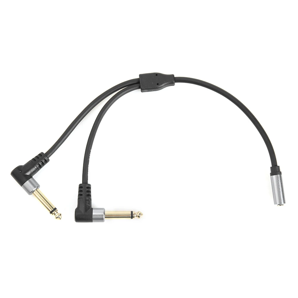 1/8 Inch Socket To 1/4 Inch Plug Y Splitter Adapter Cable 0.24M 3.5Mm Female Stereo To Dual 6.35Mm Male Audio Cable