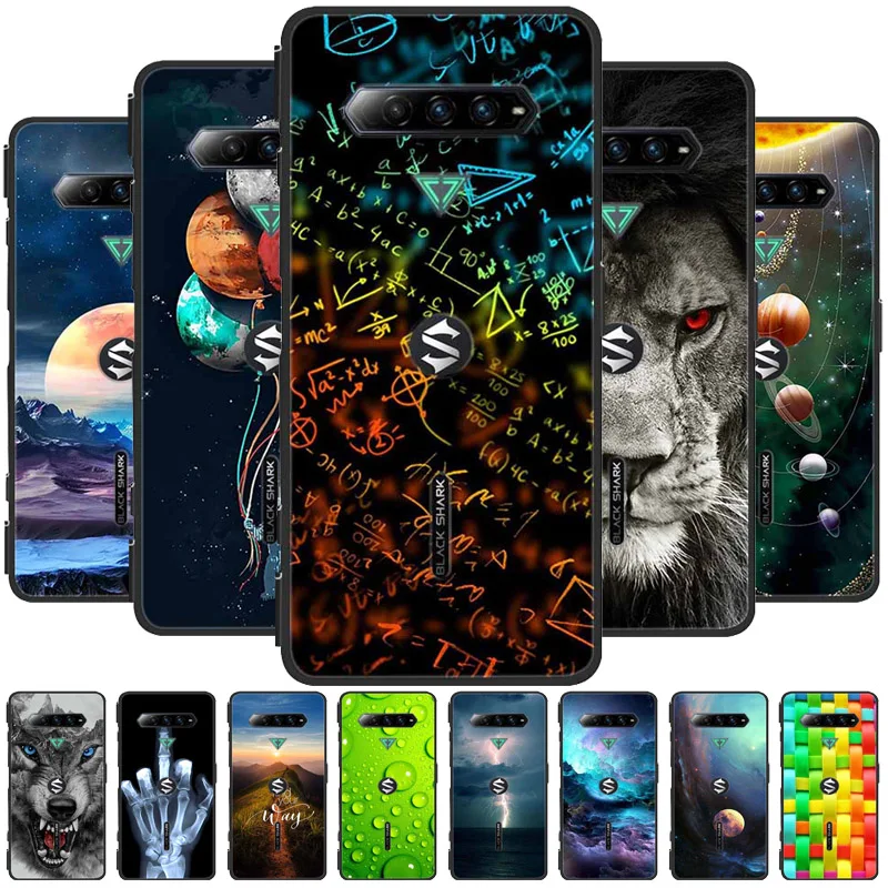 Para Xiaomi Black Shark 4S Pro funda Cool Black Animals silicona TPU fundas suaves para Black Shark 4 Pro 4 S 4Pro fundas BlackShark4S